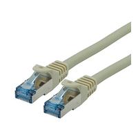 ROLINE S/FTP Patch cable Cat 6A Component Level LSOH, grey, 0.5 m
