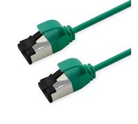 ROLINE S/FTP (PiMF) Patch Cable Cat.8 (Class I), Slim, LSOH, PoE, Green, 0.5 m