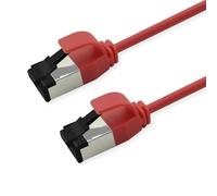 ROLINE S/FTP (PiMF) Patch Cable Cat.8 (Class I), Slim, LSOH, PoE, Red, 3 m