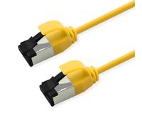 ROLINE S/FTP (PiMF) Patch Cable Cat.8 (Class I), Slim, LSOH, PoE, Yellow, 1 m