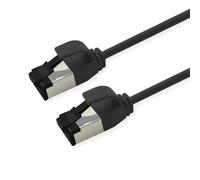 ROLINE U/FTP Patch Cable Cat.8 (Class I), Slim, LSOH, Stranded Wire, Black, 0.3 m