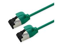 ROLINE U/FTP Patch Cable Cat.8 (Class I), Slim, LSOH, Stranded Wire, Green, 1.5 m