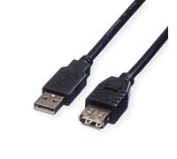 ROLINE USB 2.0 Cable A Male/Female Black 3 m 3.0m