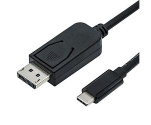 ROLINE USB C DisplayPort Cable v1.2 I Adapter Cable with USB 3.1 Type C and DP Connector I 4K Resolution 60Hz I Black 2 m