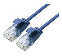 ROLINE UTP DataCenter Patch Cable Cat.6A (Class EA), halogen-free, slim, blue, 0.5 m