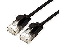 ROLINE UTP DataCenter Patch Cable Cat.6A (Class EA), halogen-, slim, black, 0.15 m