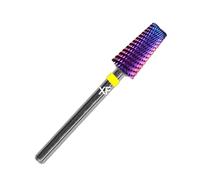 RolinStar 4 IN 1 Carbide Left & Right Hand Design 7.0 Large Medium Small 3 Size Purple Carbide nail milling drill bits 6.0 (3XC/XXC/XC/C/M/F/XF/XXF) (Small, Extra Fine)