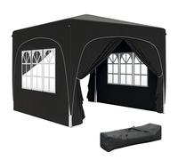 Rolipo 3x3m Pop Up Gazebo with Accessories, Black Rolipo Black