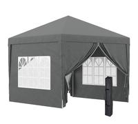 Rolipo 3x3m Pop Up Gazebo with Curtain Walls & Windows, Grey Rolipo Grey