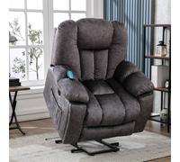 Rolipo Power Lift Recliner Chair for Elderly with Massage & Heat in Grey Rolipo Grey