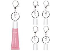 Rolitwils Keychain Holder for Lip Gloss Summer Fridays - Lip Balm Holder Keychain for ELF Reviver Melting- Portable Lipgloss Case with Keyring, Pack-4, 4
