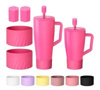 Rolitwils Straw Cover & Cup Boot Combo Compatible with Brumate Era 30 oz/40 oz, 2 Pack-Leakproof Magnetic Straw Cover + Anti Slip Silicone Boot | Daily, Travel, Gym |Cup Accessories
