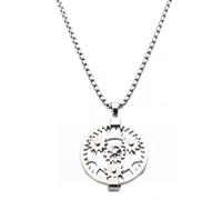 ROLIZHN Planetary Gear Necklace,Stainless Steel Drivetrain Pendant Necklace,Kinetic Engineering Jewelry,Gift for Engineers, Robotics, Physics