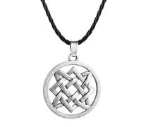ROLIZHN Sisters Celtic Knot Necklace Sterling Silver 925 - Irish Endless Knot Pendant Charm Slavic Lada Symbol - Best Friends Freindship Matching Bff Necklaces Gifts for Women Sister (Antique Silver)