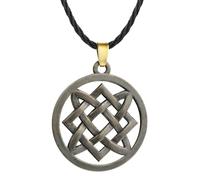 ROLIZHN Sisters Celtic Knot Necklace Sterling Silver 925 - Irish Endless Knot Pendant Charm Slavic Lada Symbol - Best Friends Freindship Matching Bff Necklaces Gifts for Women Sister (Antique Bronze)