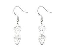 ROLIZHN Wicca Spiral Goddess Earrings Fertility Symbol Dangle Earrings Stainless Steel Pregnancy Earring Pagan Women Jewelry