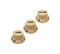 ROLIZO Strat Style Guitar Control knobs 1 Volume and 2 Tone Set for Fender ST Strat Style Guitar Yellow W/Black Word