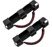 Roll Bar Grab Handles for ATV & UTV Roll Cage - Adjustable Soft Paracord Handles for 1.5"-2" Bars, 2 Pack (Mixed Red)