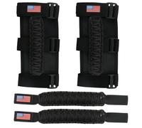 Roll Bar Grab Handles+ Headrest Grip Handle Compatible for Jeep Wrangler JLU JK JKU TJ YJ TJ JT JL Sport Sahara Freedom Rubicon Unlimited & Gladiator JT 1955-2022 UTV(Black)