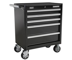 Roll cab 5 Drawer with Ball Bearing Slides Black SealeyAP33459B