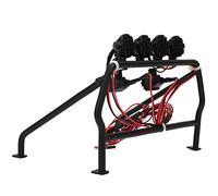 Roll Cage, RC Metal Roll Cage with 6 LED Light Compatible with SCX10 1/10 Axial 4WD RC Car
