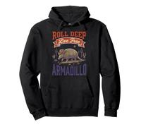 Roll Deep Live Free Cowboy Armadillo Pullover Hoodie