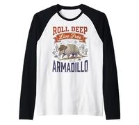 Roll Deep Live Free Cowboy Armadillo Raglan Baseball Tee