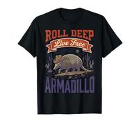 Roll Deep Live Free Cowboy Armadillo T-Shirt