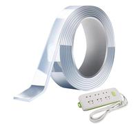 Roll Double Sided Tape - Washable Gel Grip Tape, Clear Removable Adhesive Tape | Multipurpose Transparent Nano Reusable Tape, Mounting Tape For Walls Tiles Wood Ceramics