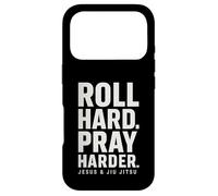 Roll Hard Pray Harder Jesus and Jiu Jitsu fighting Christian Case for iPhone 17 Pro