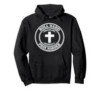Roll Hard Pray Harder Jesus Jiu Jitsu Discipline Humility Pullover Hoodie