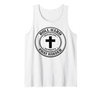 Roll Hard Pray Harder Jesus Jiu Jitsu Discipline Humility Tank Top