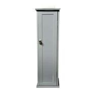 Bathroom Tissue Roll Holder with Storage Cabinet Rack, MDF Toilet Tissue Paper Top Hole Design (GREY)