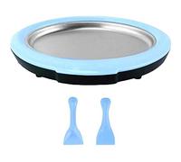 Roll Ice Cream Maker Round Instant Ice Cream Maker With 2 Spatulas Fried Ice Machine Tray Grade Mat Ice Cream Time Pan Frozen Yogurt Sorbet