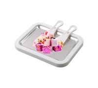 Roll Ice Cream Preparer Machine | Portable Direct Stainless Steel | Roll Freezing Yogurt Preparer With Baking And Cold Plate | Suitable for Yogurt Sorbet Soft Serve Slushies Dessert Children Adults