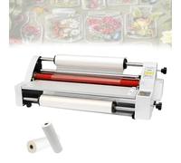 Roll Laminator for Hot/Cold Use, Single/Double-Sided, A3/Letter Size, 21cm Width, 3.28 FPM Speed, Lightweight Design
