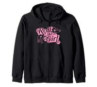 Roll Like A Girl Jiu Jitsu Grappling Zip Hoodie