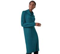 Roll Neck Knitted Jumper Dress Roman Teal 16