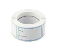 Roll of 250 Easy to Use Food Storage Sticker Labels for Identifying Contents in Your Kitchen or Deli (multicolour)
