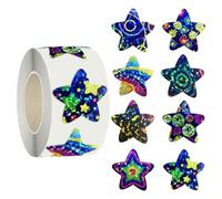 Roll of 500 Glitter Star Stickers - Reusable Self Adhesive Stickers for Kids | Teacher Stickers, Scrapbooking, Crafts, Envelopes, Early Learning, Charts for the