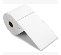 Roll of 500 White Self Adhesive Thermal Printer Labels 4" x 6" (10.16 x 15.24cm) - Compatible with Zebra & MUNBYN Printers for Amazon, Ebay, Royal Mail, Address Postage Shipping Label