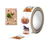Roll of Halloween Stickers - 500 Pieces Festive Seals for Envelopes, Self-Adhesive Stickers for Children, for Journal, Scrapbook, Decoration Card Making, Biscuit, Cupcake Trick or Treat