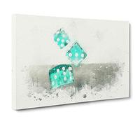 Roll of the Dice in Abstract Canvas Print for Living Room Bedroom Home Office Décor, Wall Art Picture Ready to Hang, 30 x 20 Inch (76 x 50 cm)
