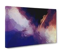 Roll of the World in Abstract Canvas Print for Living Room Bedroom Home Office Décor, Wall Art Picture Ready to Hang, 30 x 20 Inch (76 x 50 cm)