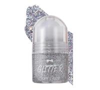 Roll-on Body Glitter Gel, Face Glitter Chunky Holographic Mermaid Sequins Glitter for Face Hair Nails for Festival Party Rave Accessories (# Silver Glitter)