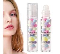 Roll On Lip Oil - Clear Moisturizing Shine with Rolling Ball | LipOil Lip Balm Primer | Non-Sticky Moisturizers for Ones, Nourished Shines (0.24 oz)