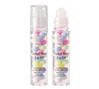 Roll-On Lip Oil - Nourishing Moisturiser, Lip Plumping Oil, Transparent Moisturising Roller for Soft Lips | Perfect for Lip Care Routine, Adds Shine, Lightweight