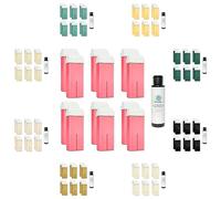 Roll-on Liposoluble Depilatory Wax 100 ml Refill for Handpiece Wax Roller Waxing Epilation 12 Pieces - Pink + Free Anyskin® After Wax Oil 100 ml