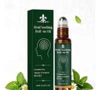 Roll On Oil for Migraine & Headache Relief - Essential Oil 10ml | Peppermint, lavender & chamomile aromatherapy rollerball - natural migraine & headache relief, pocket 10ml, mess-free.