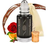 Roll On Perfume Oil Patchouli Black Oud 12ml - Long Lasting Alcohol-Free Arabian Attar for Men & Women - Premium Unisex Fragrance with Rich Woody, Musky & Earthy Notes